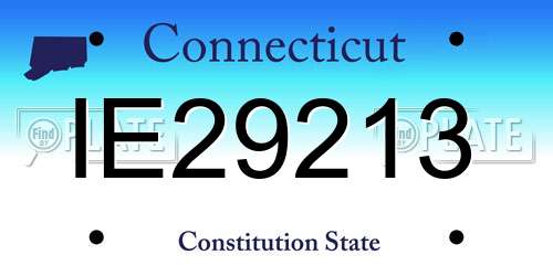 IE29213 Connecticut License Plate