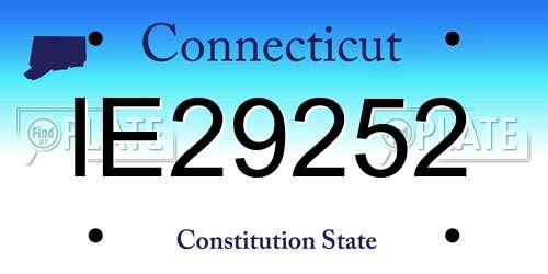 IE29252 Connecticut License Plate