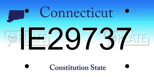 IE29737 Connecticut License Plate