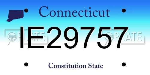 IE29757 Connecticut License Plate