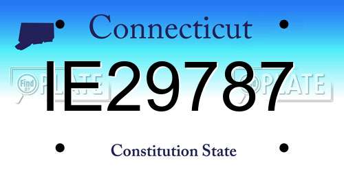 IE29787 Connecticut License Plate