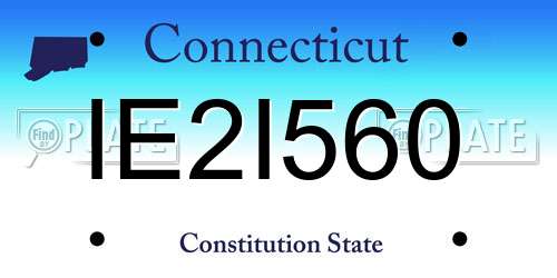 IE2I560 Connecticut License Plate