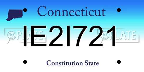 IE2I721 Connecticut License Plate