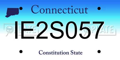 IE2S057 Connecticut License Plate