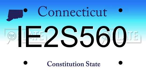 IE2S560 Connecticut License Plate