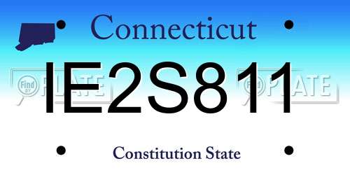 IE2S811 Connecticut License Plate