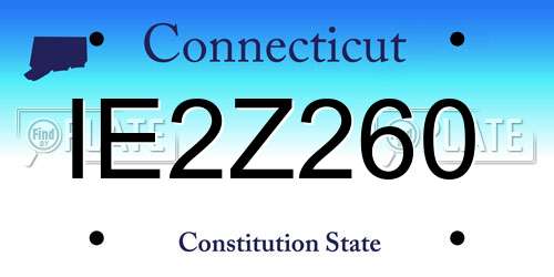 IE2Z260 Connecticut License Plate