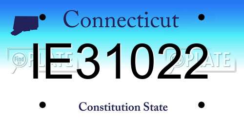 IE31022 Connecticut License Plate