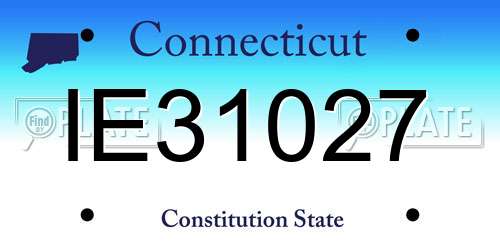 IE31027 Connecticut License Plate