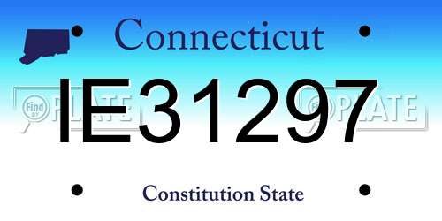 IE31297 Connecticut License Plate