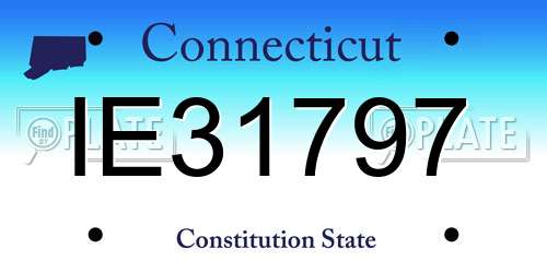IE31797 Connecticut License Plate