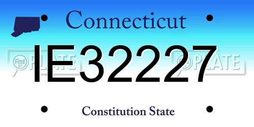 IE32227 Connecticut License Plate