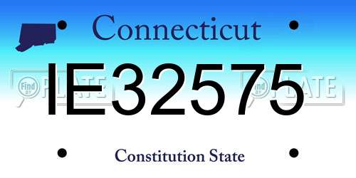 IE32575 Connecticut License Plate
