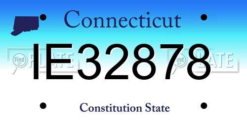 IE32878 Connecticut License Plate
