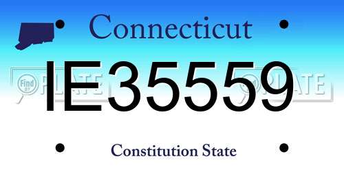 IE35559 Connecticut License Plate