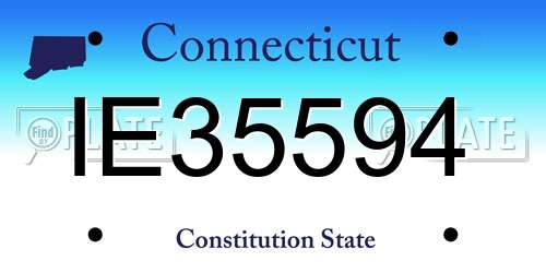 IE35594 Connecticut License Plate