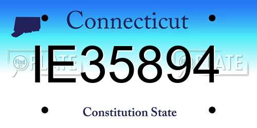 IE35894 Connecticut License Plate