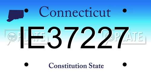 IE37227 Connecticut License Plate