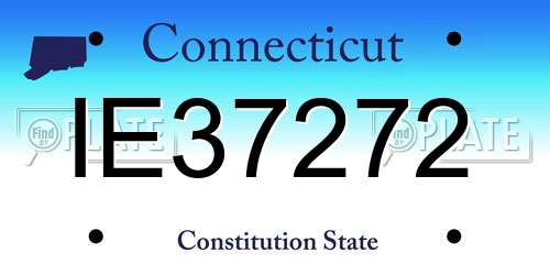 IE37272 Connecticut License Plate