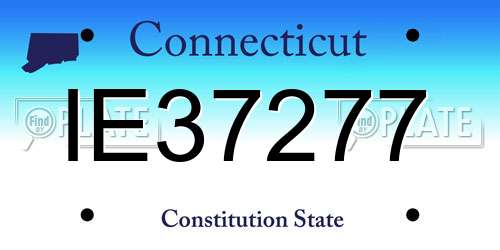 IE37277 Connecticut License Plate