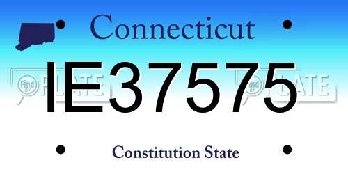 IE37575 Connecticut License Plate
