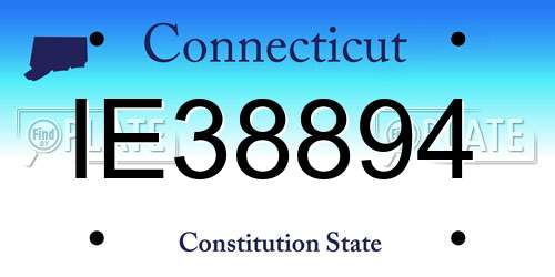 IE38894 Connecticut License Plate