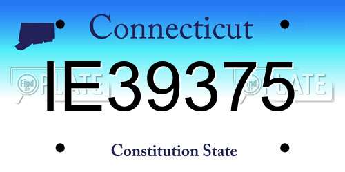 IE39375 Connecticut License Plate