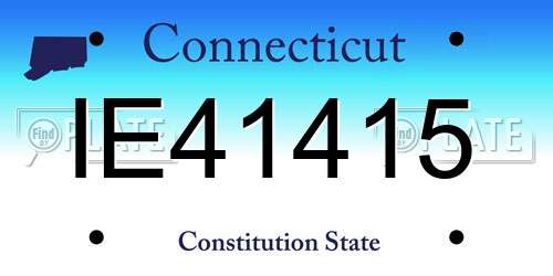 IE41415 Connecticut License Plate