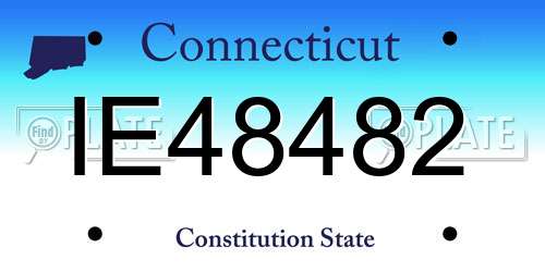 IE48482 Connecticut License Plate