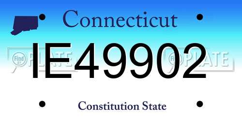 IE49902 Connecticut License Plate