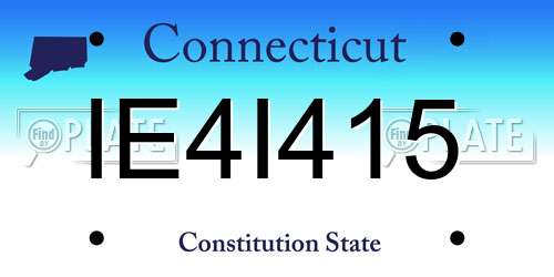 IE4I415 Connecticut License Plate
