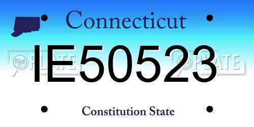 IE50523 Connecticut License Plate