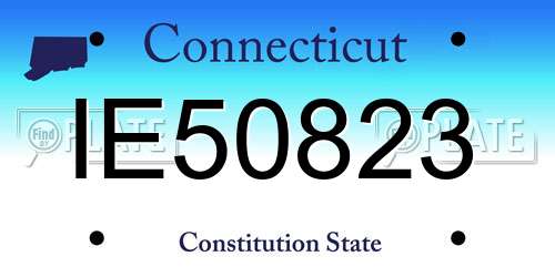 IE50823 Connecticut License Plate