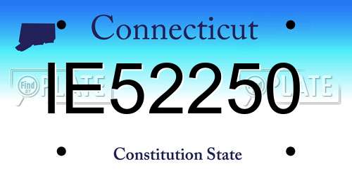 IE52250 Connecticut License Plate