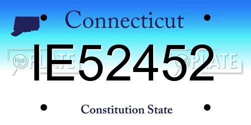 IE52452 Connecticut License Plate
