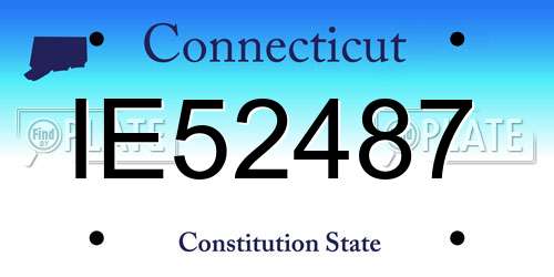 IE52487 Connecticut License Plate