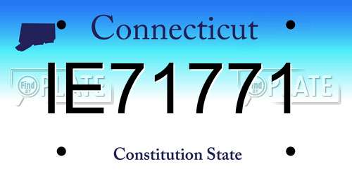 IE71771 Connecticut License Plate