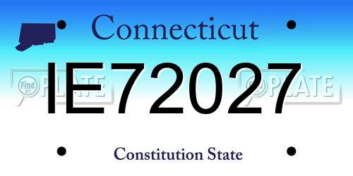 IE72027 Connecticut License Plate