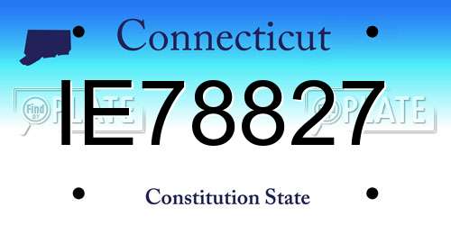 IE78827 Connecticut License Plate