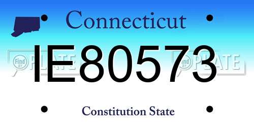 IE80573 Connecticut License Plate