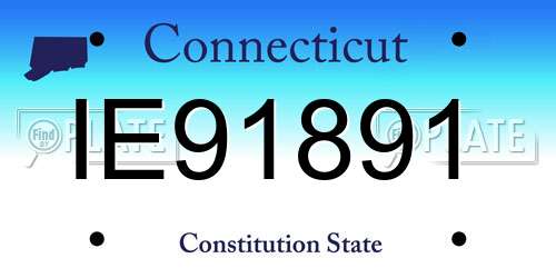 IE91891 Connecticut License Plate