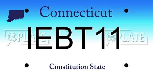 IEBT11 Connecticut License Plate