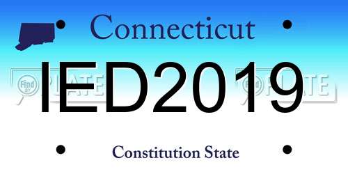 IED2019 Connecticut License Plate