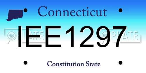 IEE1297 Connecticut License Plate
