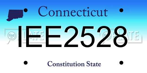 IEE2528 Connecticut License Plate