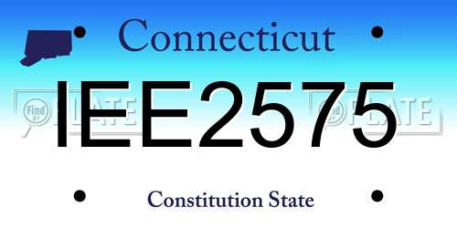 IEE2575 Connecticut License Plate