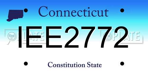 IEE2772 Connecticut License Plate