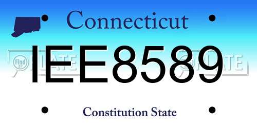 IEE8589 Connecticut License Plate