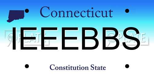 IEEEBBS Connecticut License Plate