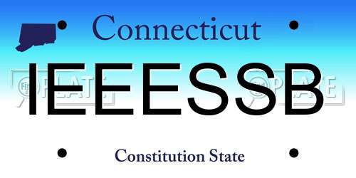 IEEESSB Connecticut License Plate
